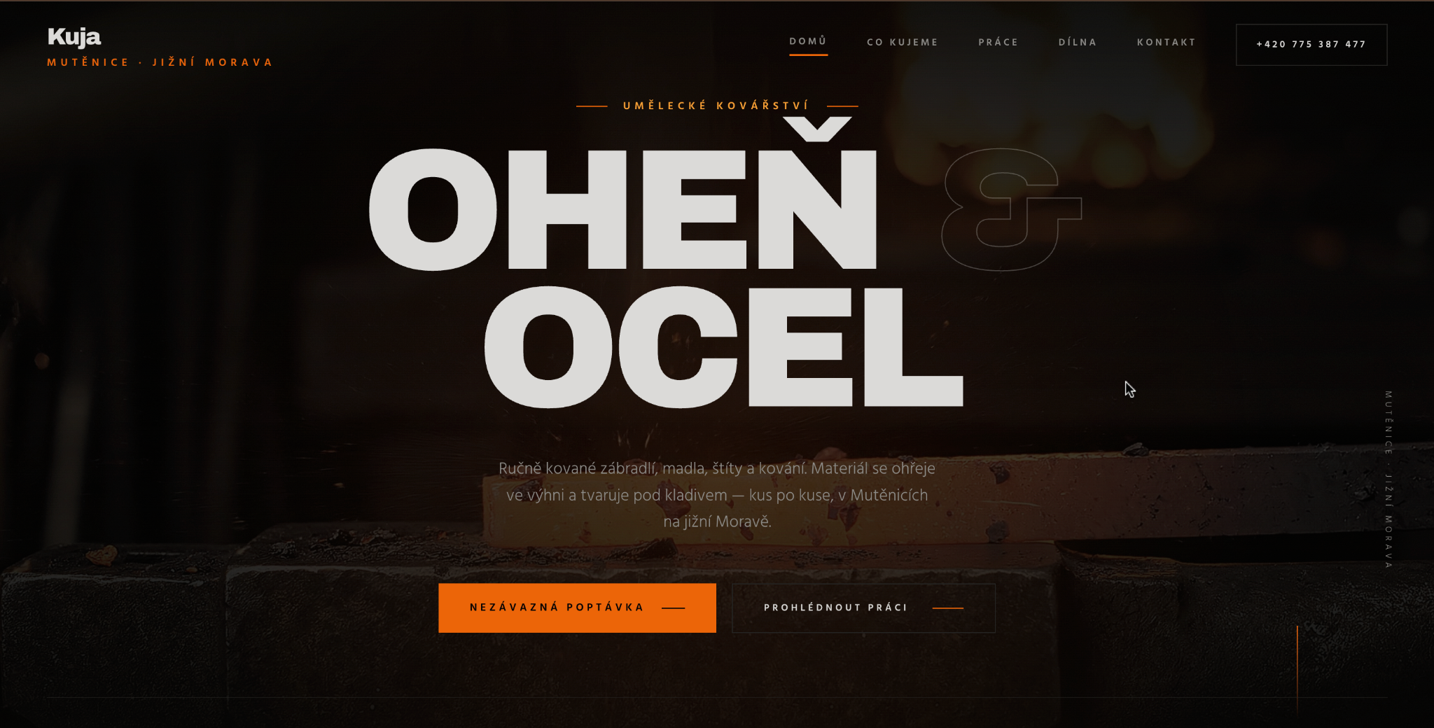 Umělecké kovářství Kuja – web